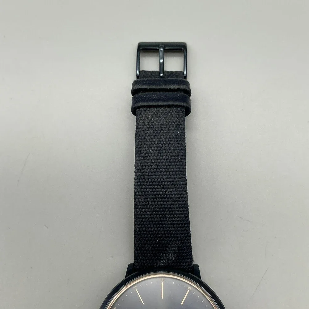 Lacoste Womens Watch 35mm Black Dial Leather Fabric 3 ATM New Battery